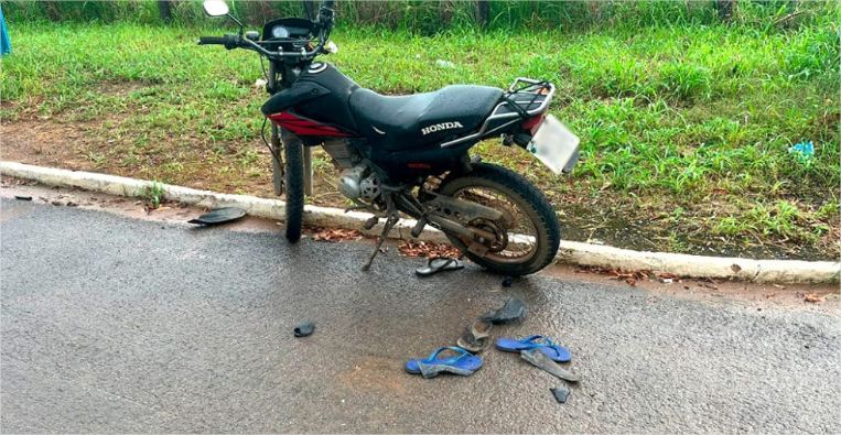 Adolescente sem capacete em moto morre após acidente em Sorriso; irmão foi hospitalizado