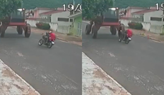 Motociclista tenta passar por baixo de máquina e garupa morre com pancada na cabeça