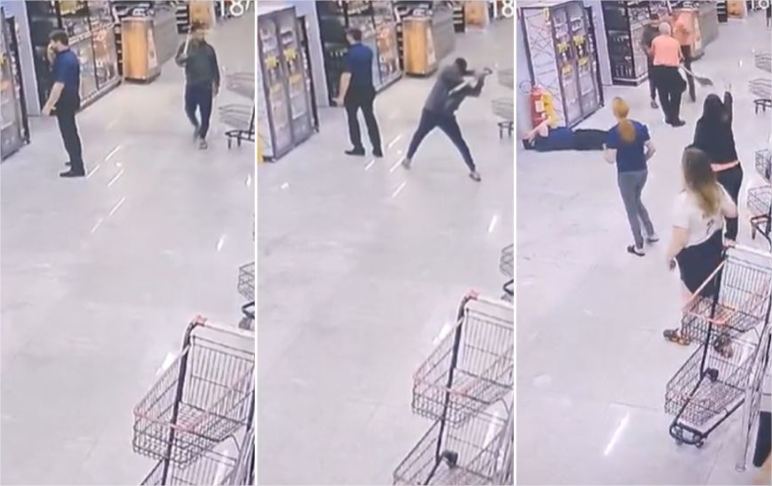 Gerente agredido com pá diz que celular o salvou da morte