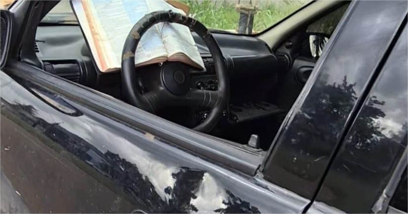 Em MT: Ladrão ‘desiste’ de furtar carro e deixa para o dono bíblia aberta no Salmo 91