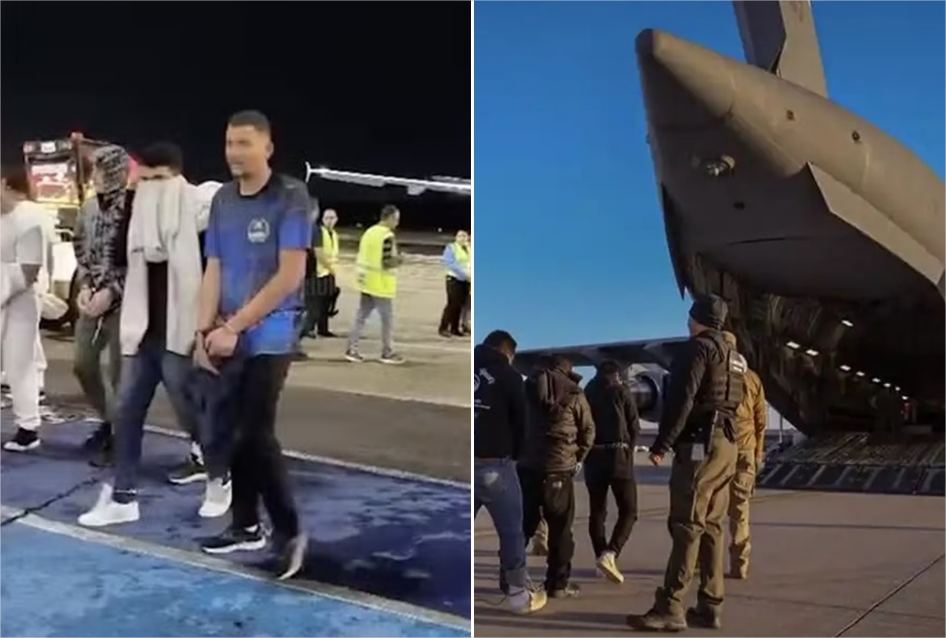 Mato-grossenses deportados dos EUA desembarcam no Brasil algemados