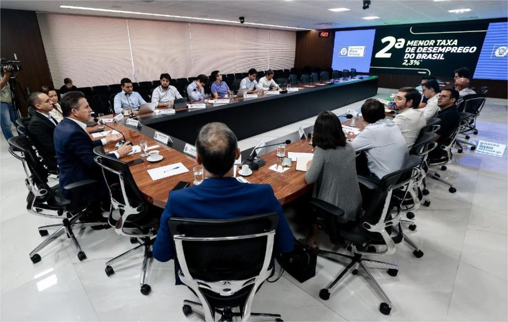 Investidores se reúnem com governador e afirmam: ‘Estamos impressionados com o potencial de MT’