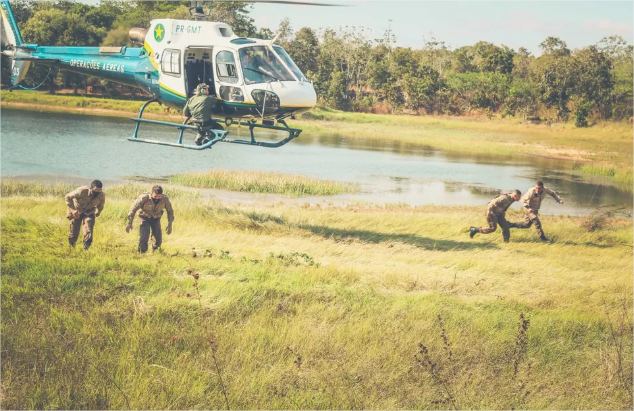 MT envia helicóptero e equipe para apoiar operação contra ataques de facção em RO