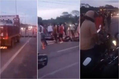 Moradores protestam contra falta de luz no Contorno Leste; veja