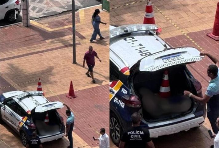Corpo é encontrado dentro de viatura da PM em frente à Prefeitura de Cuiabá