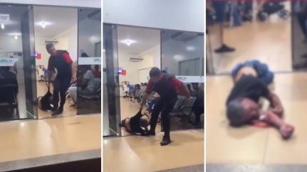 Segurança agride e arrasta homem para fora de UPA em Tangará