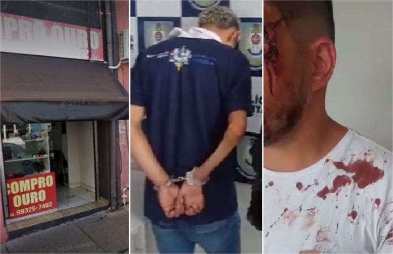 Dono de joalheria fica ferido ao reagir a roubo e lutar com ladrão