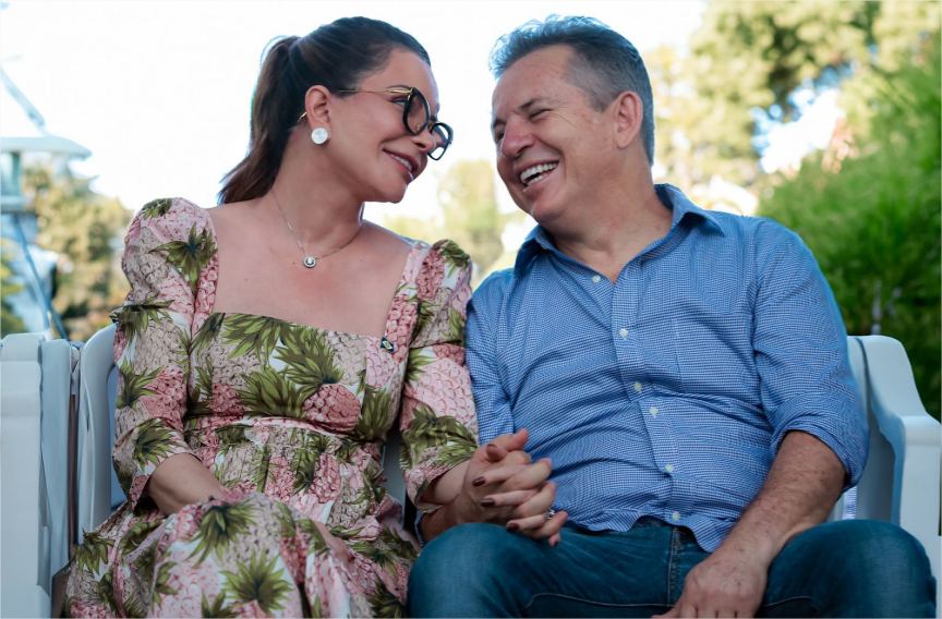 Virginia Mendes e Mauro Mendes comemoram 30 anos de casados