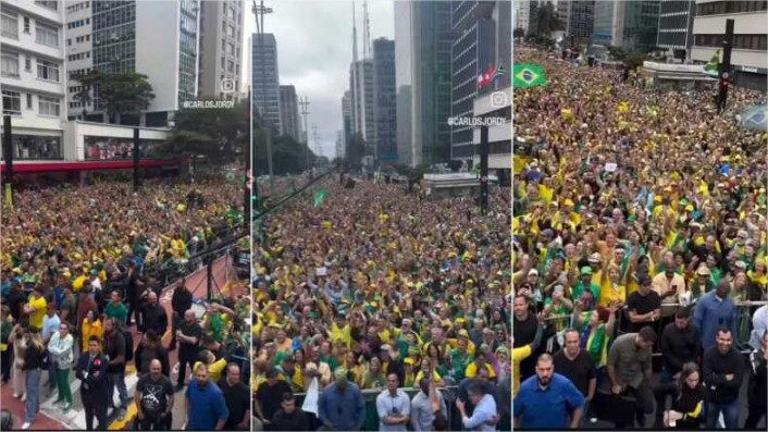 Ato de Bolsonaro reúne 44 mil na Avenida Paulista, calcula pesquisa da USP