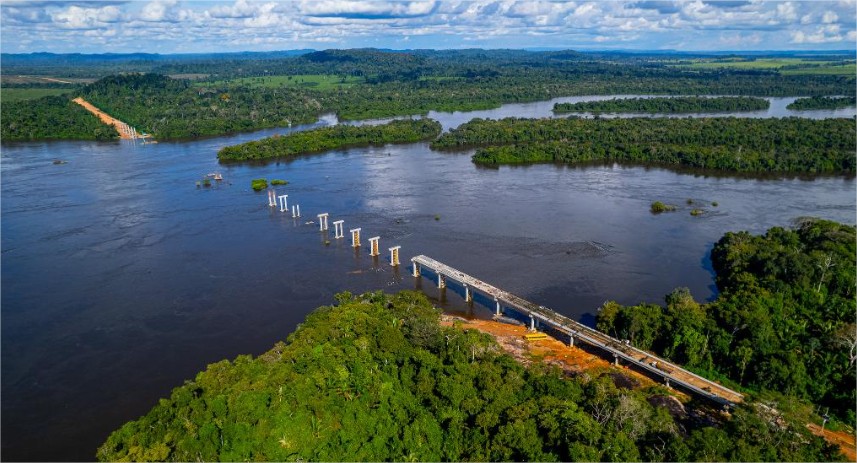 Obra da maior ponte de Mato Grosso atinge 43,91% de execução; veja fotos