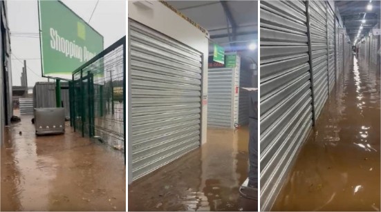 Forte chuva alaga Shopping Popular e comerciante desabafa: Perdemos tudo novamente