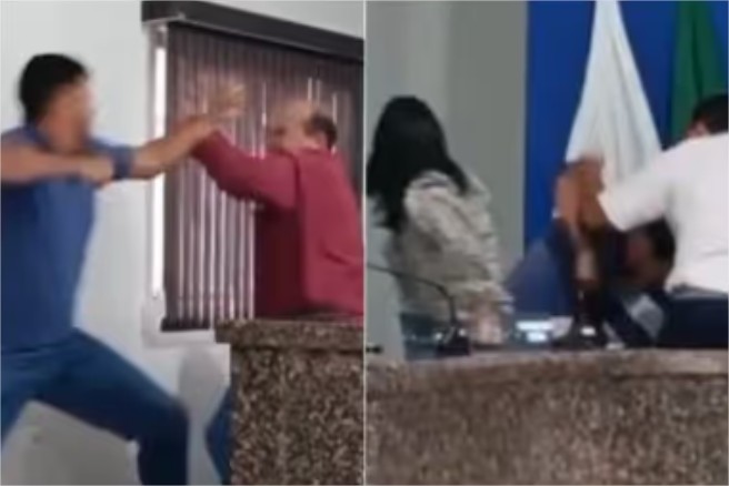 Vereadores trocam socos e xingamentos durante sessão em MT; vídeo repercute
