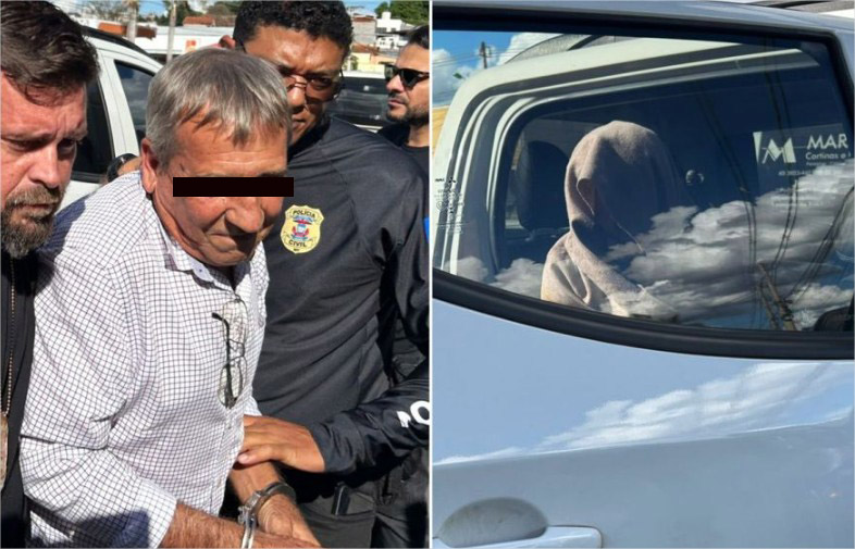 Vídeo mostra a chegada de casal suspeito de mandar matar Nery à delegacia; veja