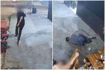 Vídeo mostra atentado que deixou quatro feridos em bar em MT