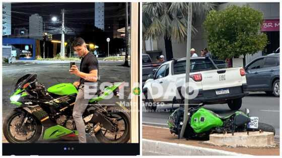 Jovem de 20 anos sofre acidente com moto de alta cilindrada na Av. Miguel Sutil