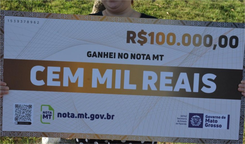 Moradores de Cuiabá ganham prêmio de R$ 100 mil no Nota MT