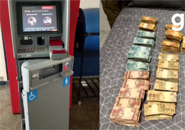 Vídeo: Veja como criminosos furtaram R$ 300 mil de caixa eletrônico em MT com ajuda do dono de empresa de segurança