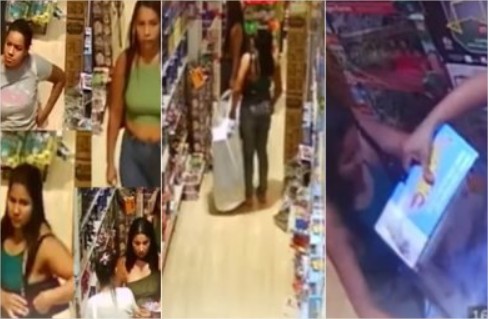 Quatro mulheres são filmadas roubando brinquedos em shopping de Cuiabá