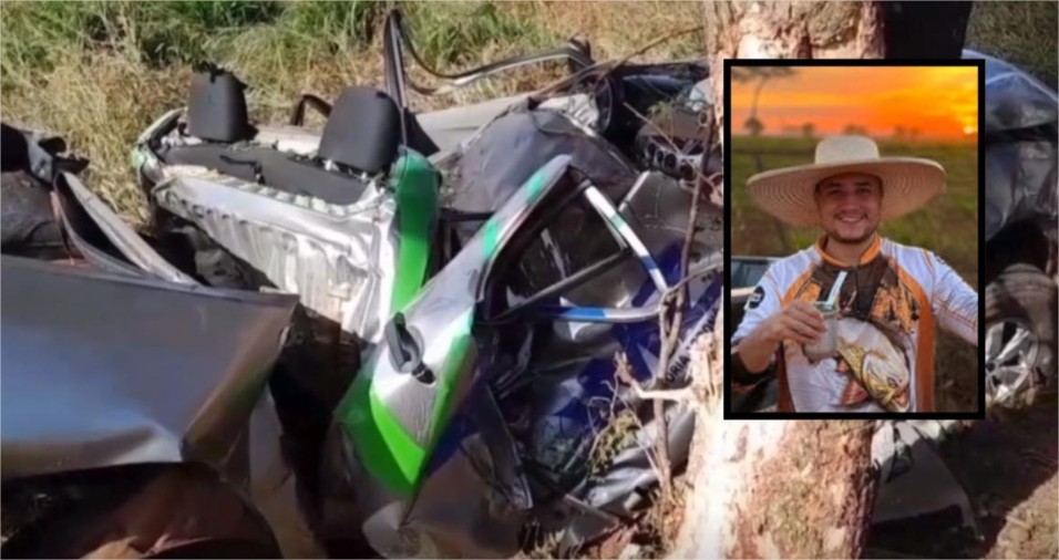Engenheiro agrônomo morre após perder controle de caminhonete e atingir árvore