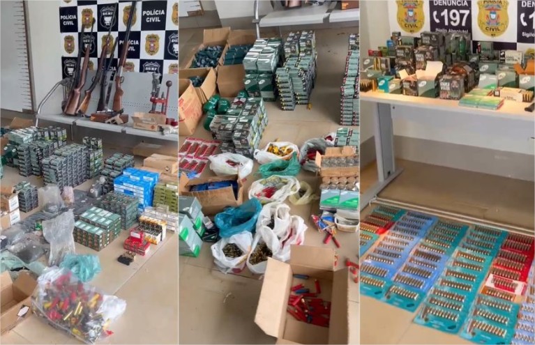 Vídeos revelam arsenal ilegal apreendido em operação em MT