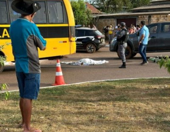 Menino de 8 anos morre ao ser atropelado por ônibus escolar em MT
