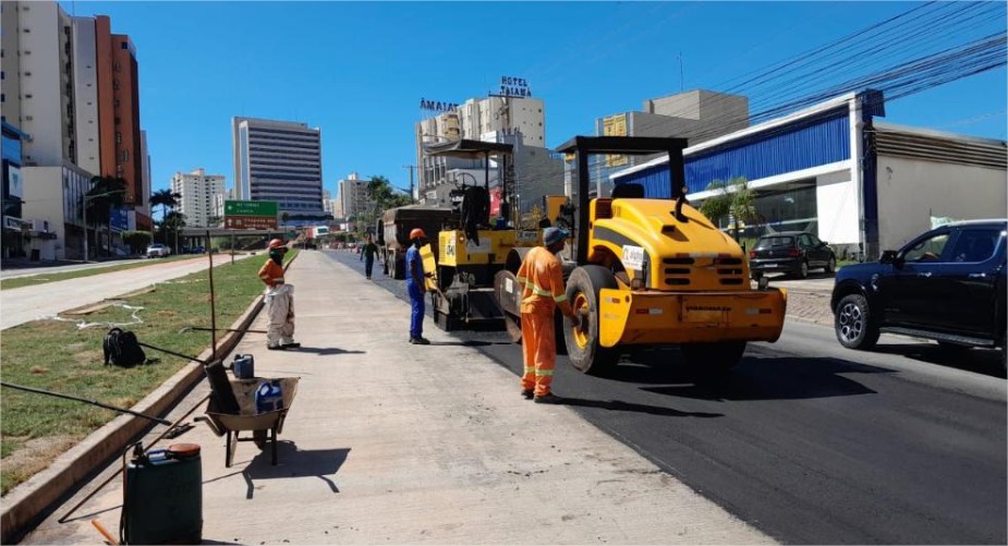 Obras do BRT avançam com recapeamento da Avenida do CPA
