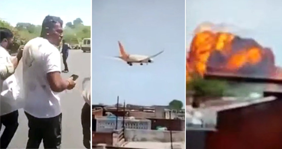 Único sobrevivente à queda de avião com 242 pessoas sai andando após explosão; veja vídeos