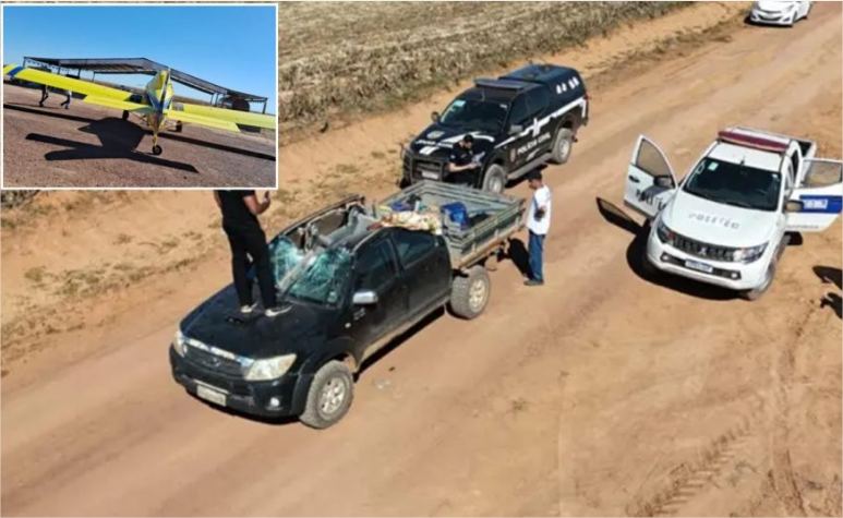 Avião sai da pista em decolagem, acerta caminhonete e mata 1 em MT