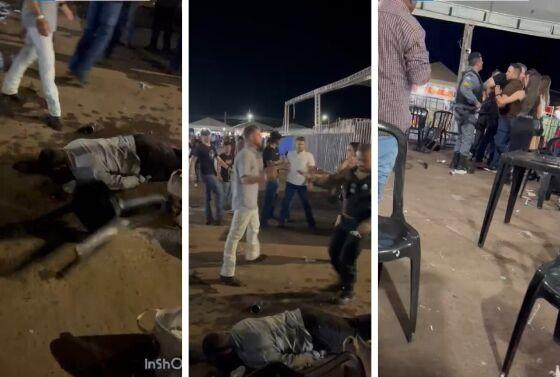 Vídeos mostram troca de socos em evento do agro em Água Boa