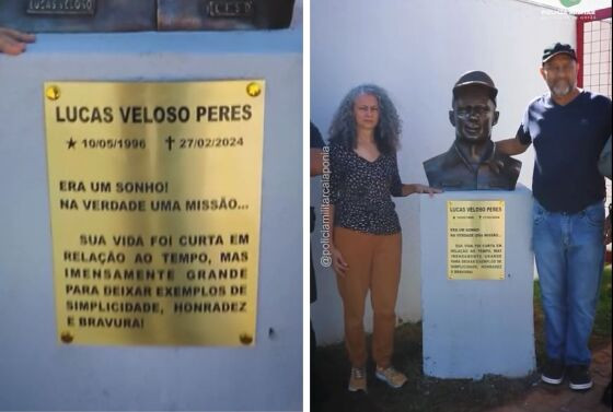 Bombeiro que morreu durante treinamento em Cuiabá é homenageado com busto em Goiás