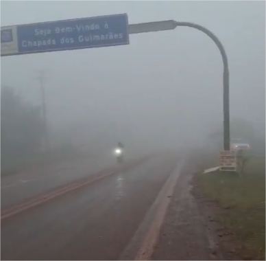 Moradores de Chapada dos Guimarães registram em imagens frio de 9ºC nesta terça