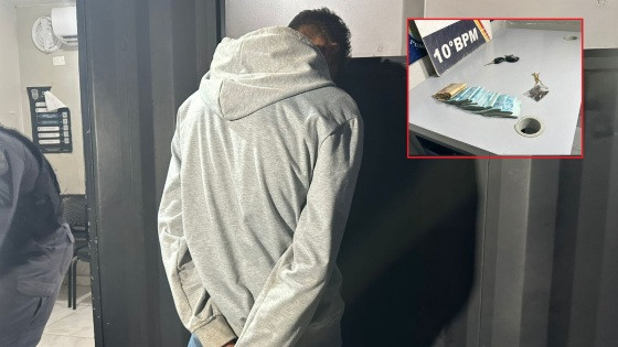 Golpista é preso com R$ 14 mil no baú da moto após tentar fugir da PM em Cuiabá