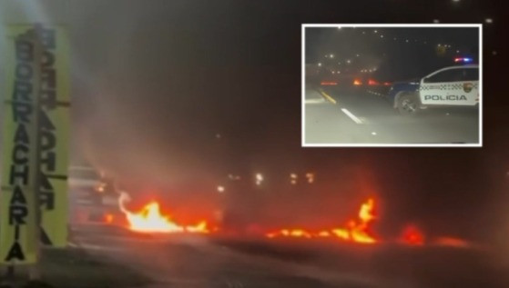 Manifestantes bloqueiam trânsito com fogo em Cuiabá; assista