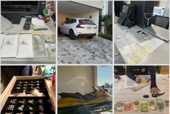 Carrões, joias, dólares e jet ski são apreendidos em operação que investiga desvios de 21 milhões