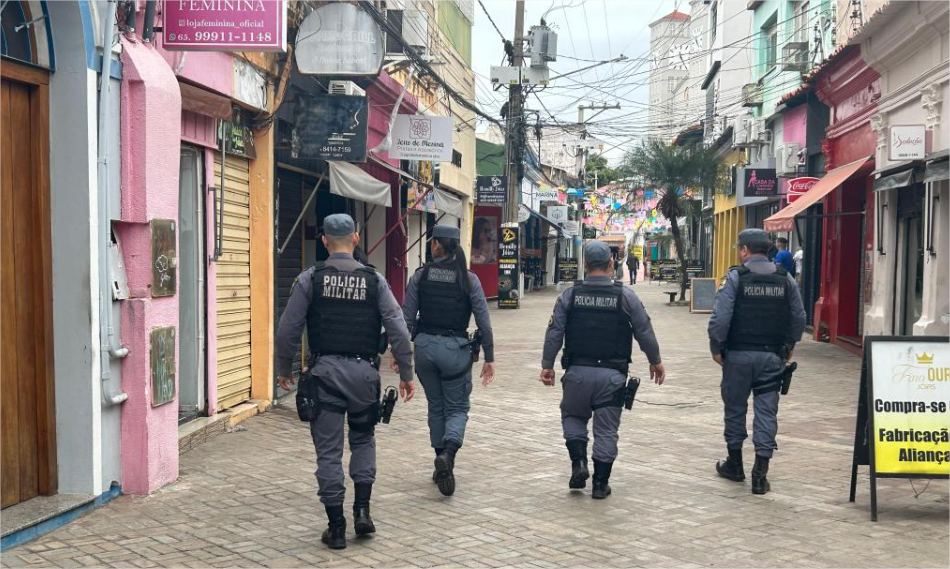 ‘Nunca me senti tão segura no Centro de Cuiabá’, diz comerciante sobre o reforço do policiamento