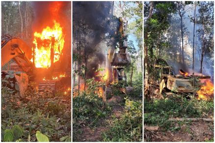 PF destrói maquinário usado em garimpo no interior de MT