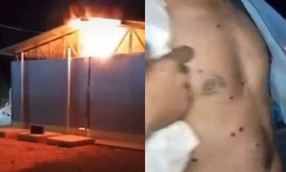 Rebelião de trabalhadores termina em incêndio e destruição total de alojamento em MT; veja vídeo