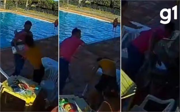 Vídeo: Mulher é agredida com mais de 10 socos por marido em clube de MT