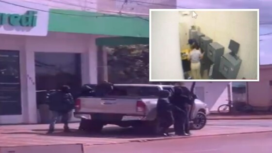 Câmeras registram ação de bando do Novo Cangaço durante assalto ao Sicredi