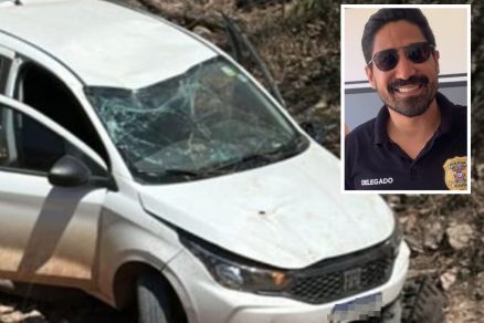 Delegado sofre acidente com viatura e é transferido para Cuiabá