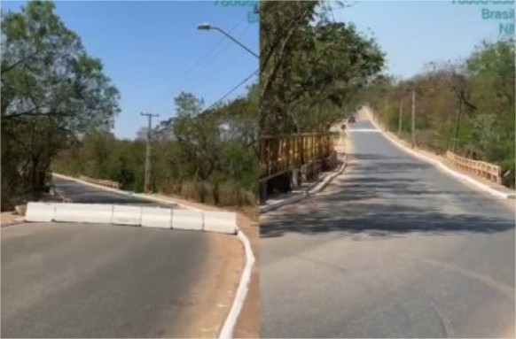 Ponte entre condomínio de luxo e bairros é interditada por risco em Cuiabá