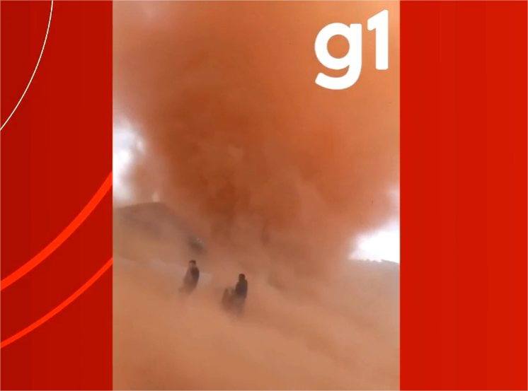 Vídeo: Trabalhador filma redemoinho gigante de perto em MT