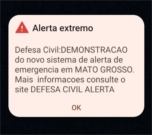 Defesa Civil testa sistema de alerta por celular neste sábado em Cuiabá e outras 12 cidades do Centro-Oeste