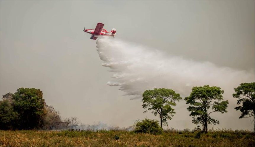 Força tarefa extingue incêndio em Chapada dos Guimarães