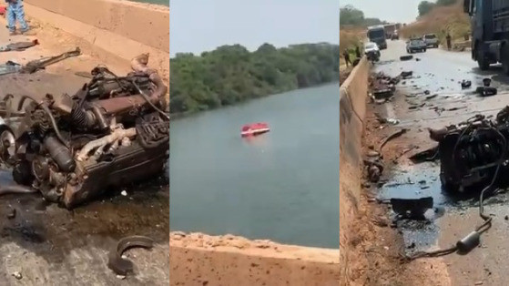 Caminhão cai no Rio Teles Pires no trecho da MT-140 e vítima escapa ilesa