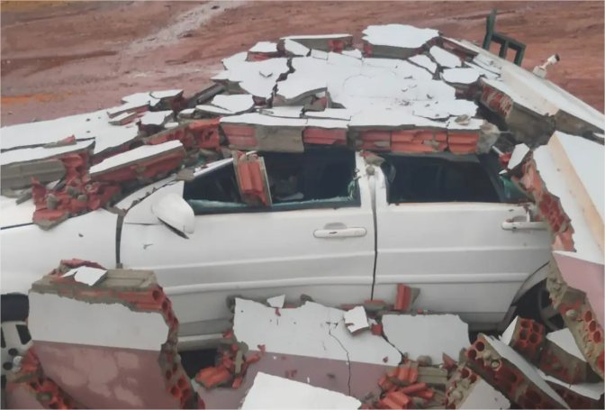 Temporal provoca destruição em Brasnorte; veja vídeo