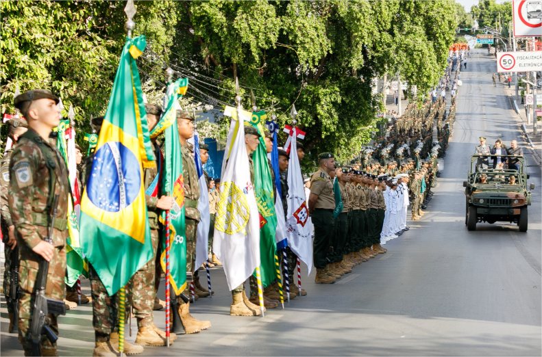 Mais de 8 mil celebram a Independência com desfile cívico-militar em Cuiabá