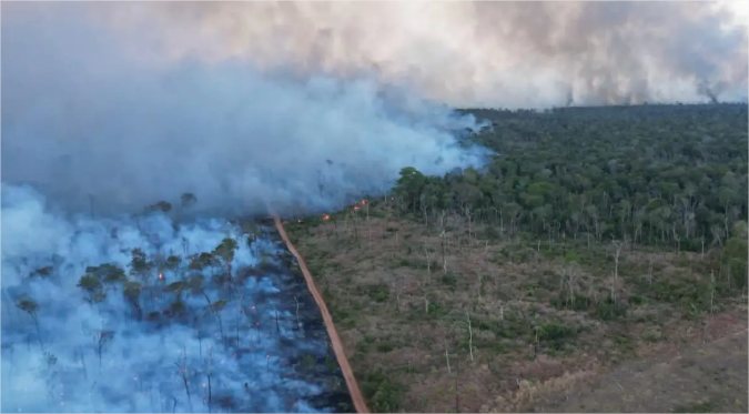 Incêndio em Nova Ubiratã que já dura uma semana pode ter origem criminosa, dizem bombeiros