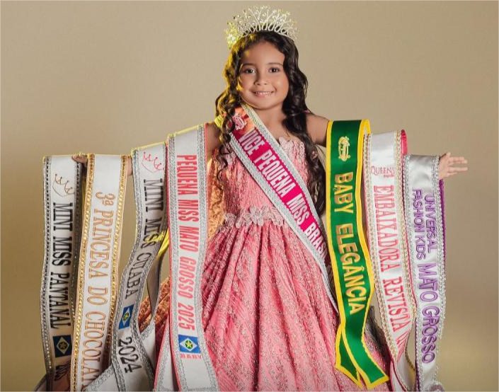 Cuiabana de 5 anos vai representar o Brasil em concurso internacional de beleza; veja