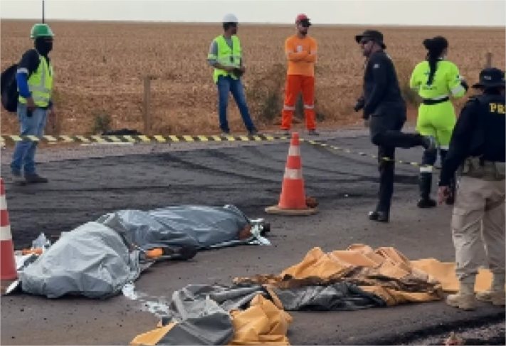 Três trabalhadores morrem atropelados por rolo compressor em obra de rodovia